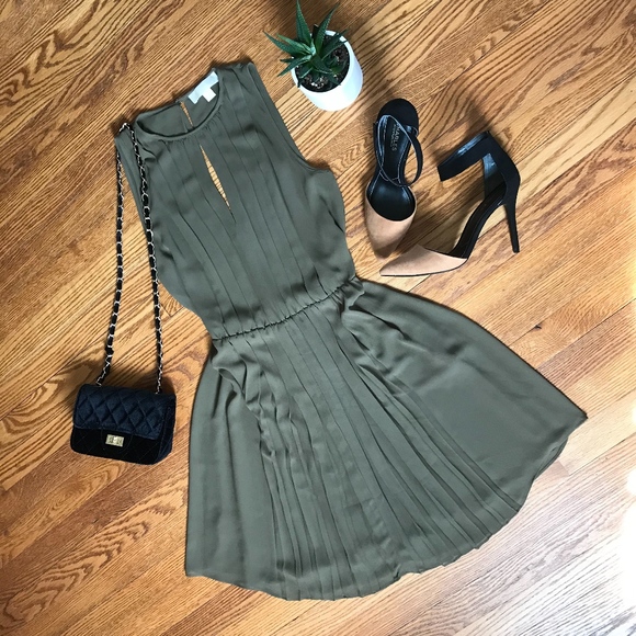 Michael Kors Dresses & Skirts - Michael Kors Pleated Dress in Olive
